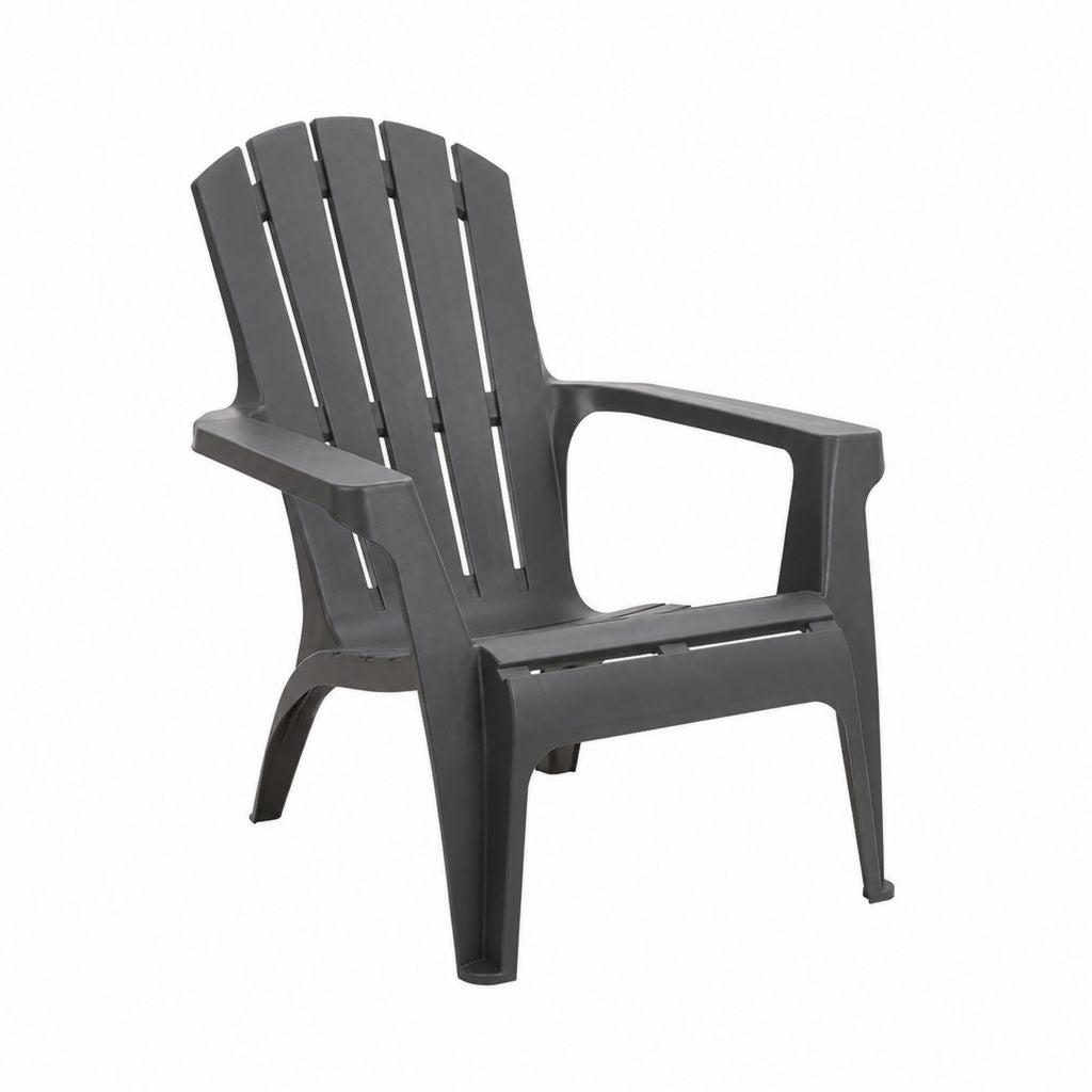 Adirondack Gartensessel Anthrazit aus PP-Kunststoff 78 x 83 x 98 cm