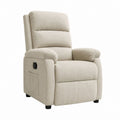 Relaxsessel mit manueller Liegefunktion Creme Polyester-Bouclé 86 x 94 x 103 cm