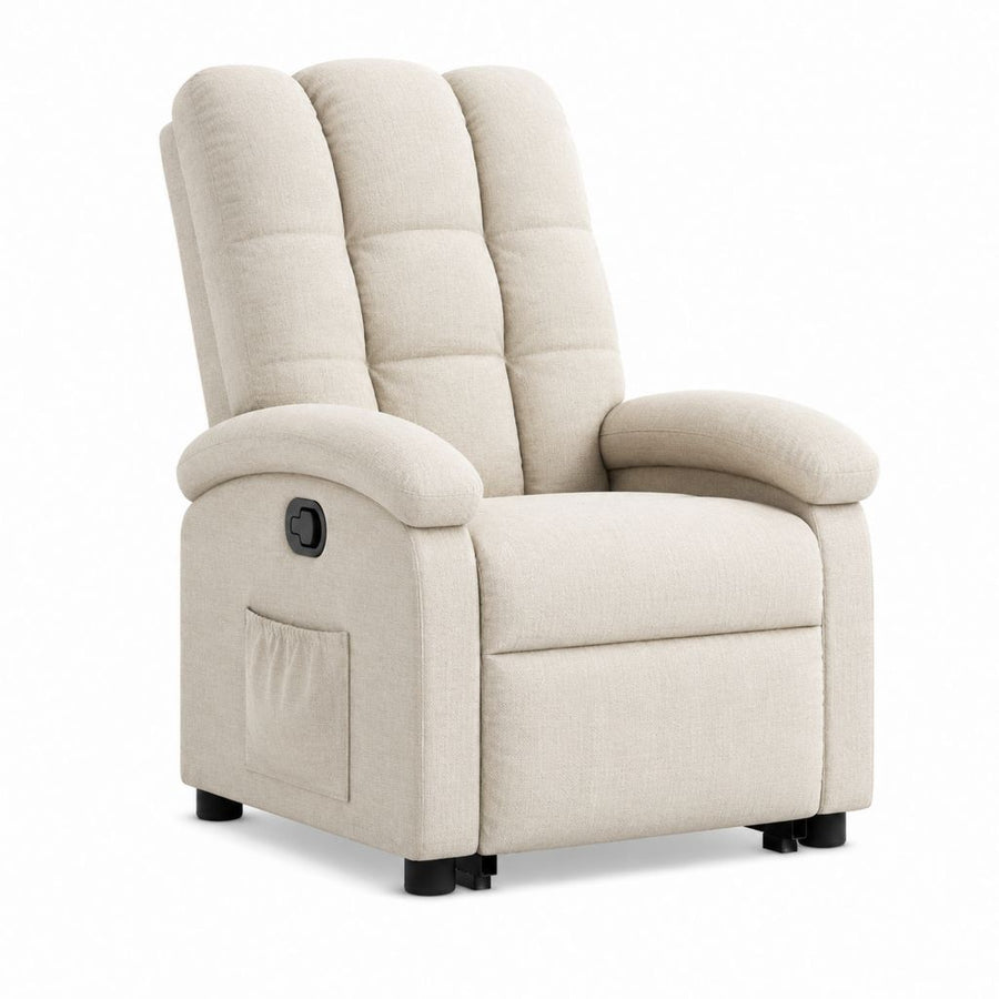 Manueller Relaxsessel Beige mit Polyesterbezug 79 x 89 x 103 cm